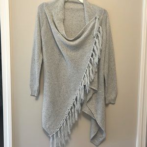 Womens grey wrap sweater